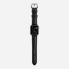 Traditional strap black leather silver hardware 40mm   