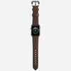 Traditional strap rustic brown silver hardware    